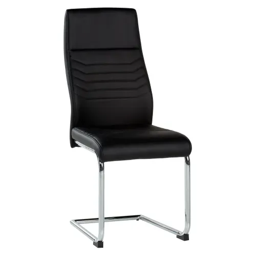 Chaise FLAVIE gris foncé vue 3/4