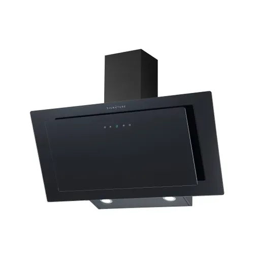 Hotte décorative SIGNATURE SHD90PERI/3 90cm noir vue de profil