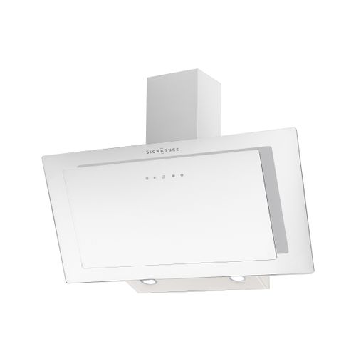 Hotte décorative SIGNATURE SHD90WPERI/3 90cm blanc vue de profil