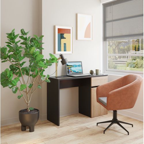 Bureau SMILE Imitation chêne et noir