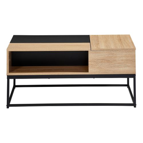 Table basse plateau relevable - chêne sonoma/ noir VINCENTE