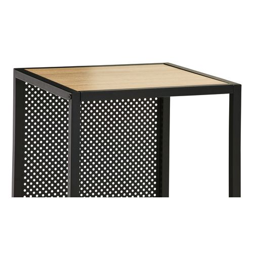 Chevet 1 niche OSKAR imitation chêne et acier