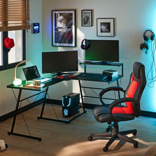 Fauteuil de bureau TURBO 2 Noir et rouge