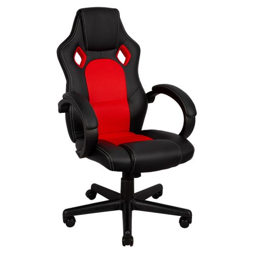 Fauteuil de bureau TURBO 2 Noir et rouge vue 3/4