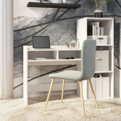 Bureau ATLANTA Blanc vue d'ambiance 1