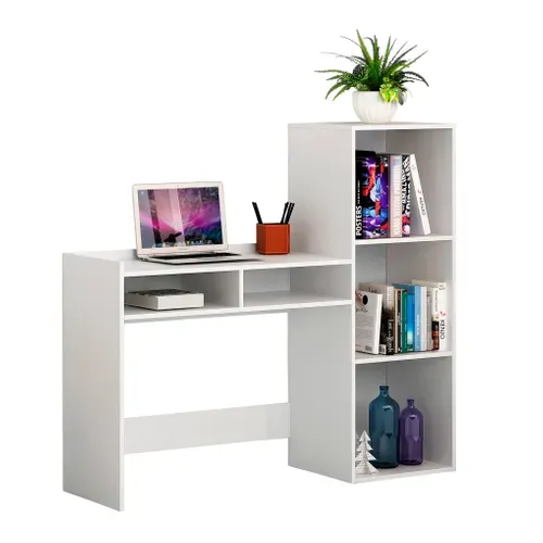 Bureau ATLANTA Blanc vue 3/4