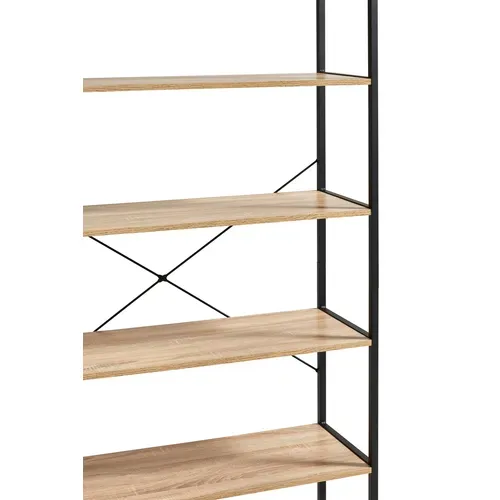 Bibliothèque BONO Imitation chêne et noir vue détaillée