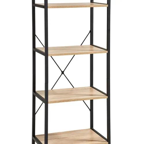 1/2 bibliothèque BONO Imitation chêne et noir vue détaillée