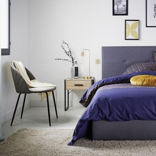 Chevet 1 tiroir CARDIFF Imitation chêne