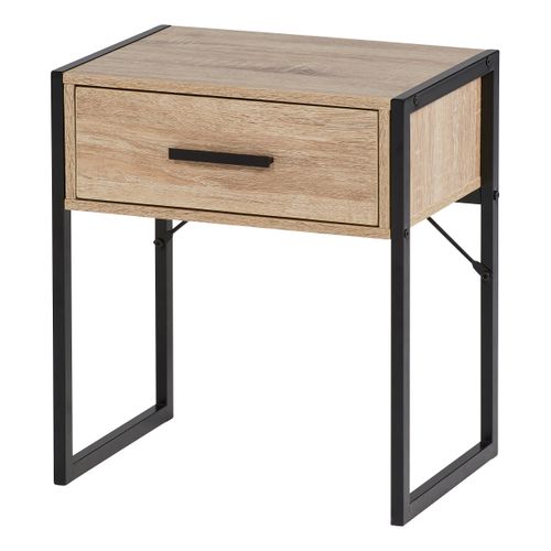 Chevet 1 tiroir CARDIFF Imitation chêne