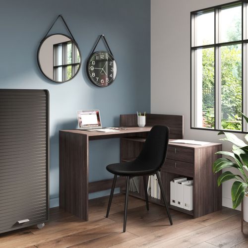 Chaise velours côtelé LYNETTE Noir