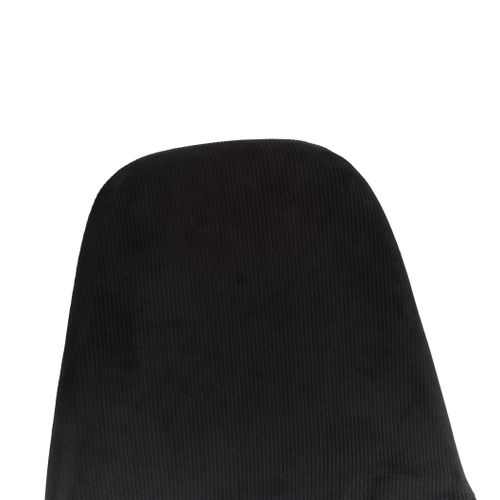 Chaise velours côtelé LYNETTE Noir