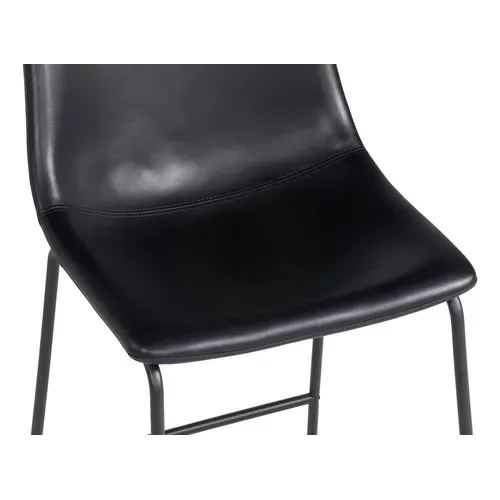 Tabouret de bar H.61 ROMANE noir