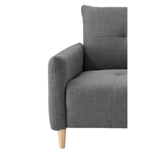 Banquette-lit clic-clac BIMBO 3 places en tissu gris - couchage rapide