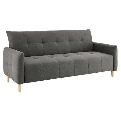 Banquette-lit clic-clac BIMBO 3 places en tissu gris - couchage rapide