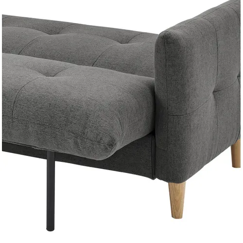Banquette-lit clic-clac BIMBO 3 places en tissu gris - couchage rapide