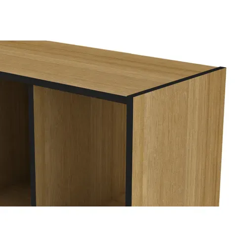 Bibliothèque ALONSO Imitation chêne et noir