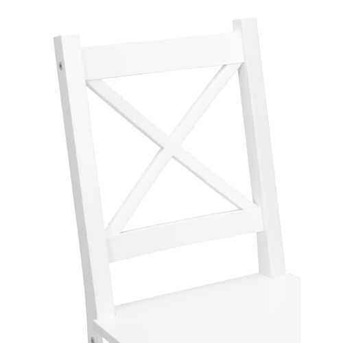 Coin repas table + 4 chaises OWEN blanc