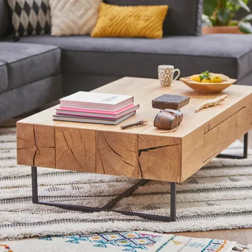 Table basse WOODS Placage chêne vue d'ambiance 1