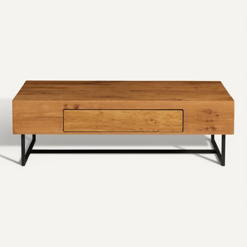 Table basse WOODS Placage chêne vue de face