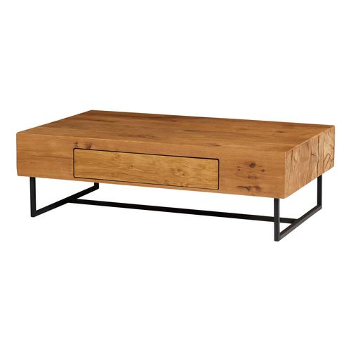Table basse WOODS Placage chêne vue de profil