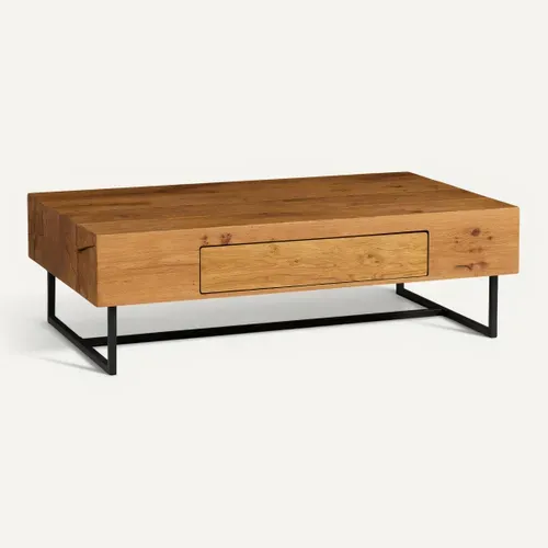 Table basse WOODS Placage chêne vue 3/4