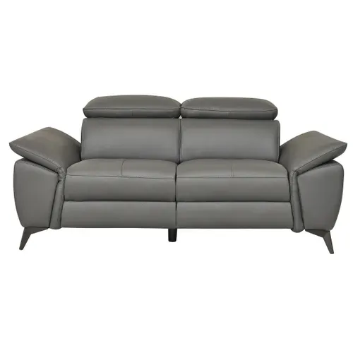 canapé fixe 2 places NEWPORT cuir buffle et croûte taupe