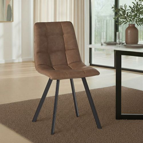 chaise SAVINA polyuréthane taupe vue d'ambiance 1