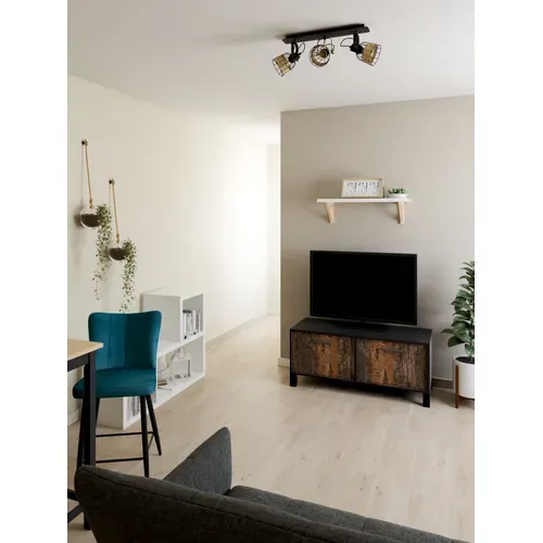 Tabouret de bar H63 cm CLOHE velours vert