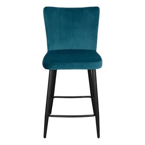 Tabouret de bar H63 cm CLOHE velours vert