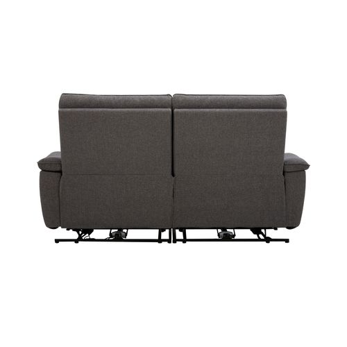 Canapé 3 places 2 relax électriques PLYMOUTH tissu gris foncé vue de derrière