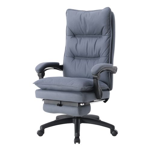 Fauteuil bureau repose pieds FANCY Gris