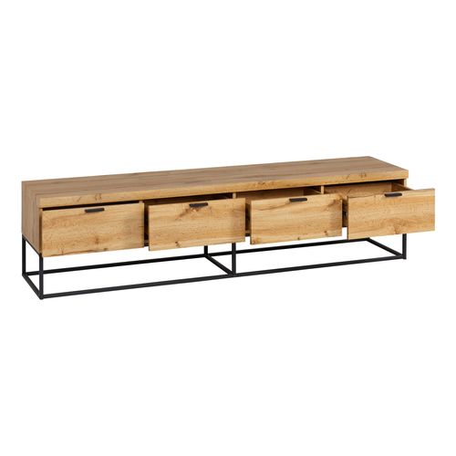 Meuble TV L.180 cm OAKLAND Imitation chêne