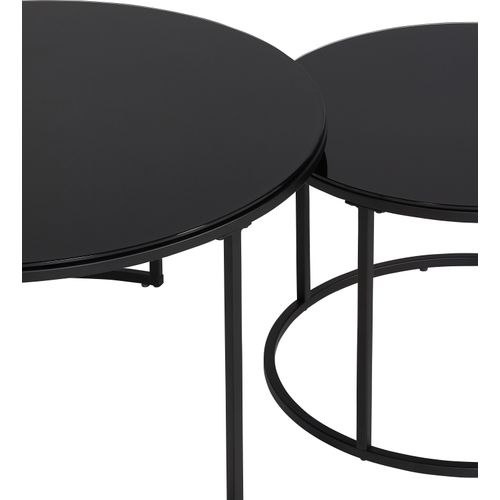 Table basse double gigogne ABEL noire