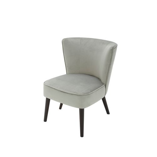 Fauteuil HARRY II tissu gris clair vue de profil