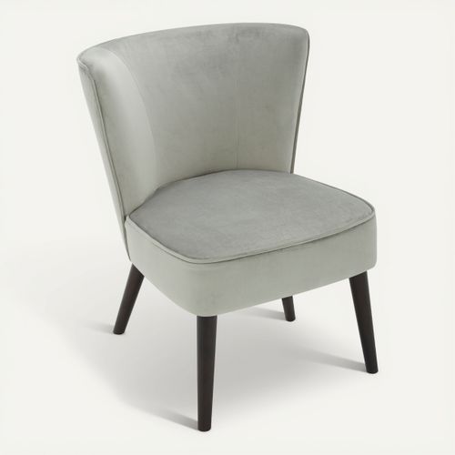 Fauteuil HARRY II tissu gris clair vue 3/4