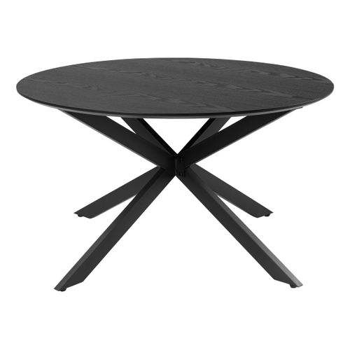 Table basse ronde AVA noire vue de face
