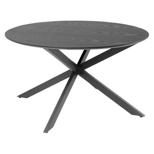 Table basse ronde AVA noire vue 3/4
