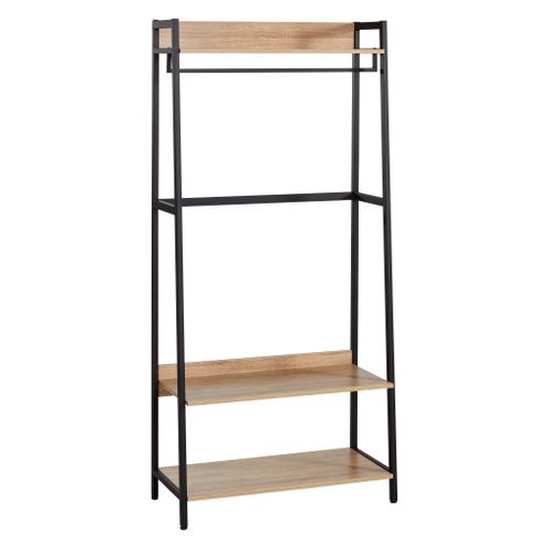 Kit dressing 2 étagères L.84 BONO imitation chêne et noir