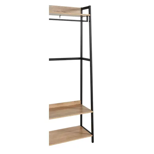 Kit dressing 2 étagères L.64 cm BONO imitation chêne et noir vue détaillée