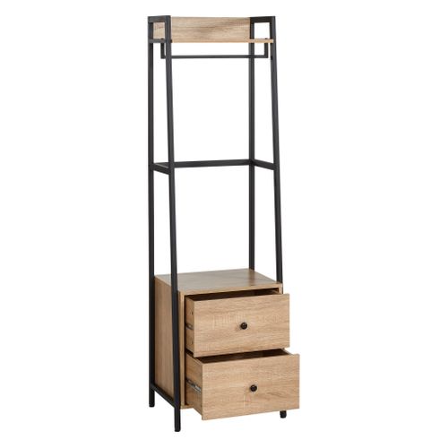 Kit dressing 2 tiroirs L.52 cm BONO imitation chêne et noir