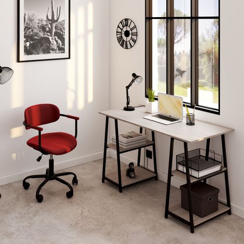 Bureau ARCHI 2 imitation chêne et noir