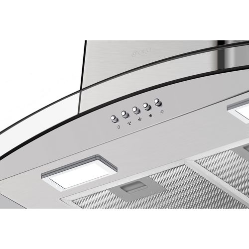Hotte décorative AYA AHDG9X/3 90 cm inox vue détaillée