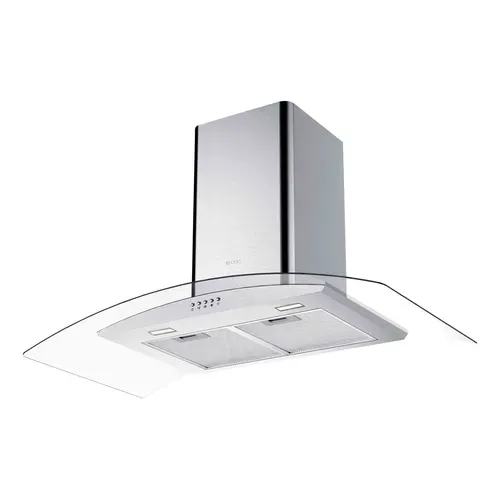 Hotte décorative AYA AHDG9X/3 90 cm inox vue de profil