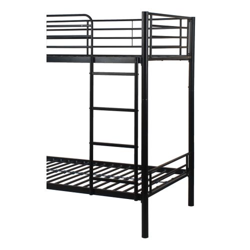 Lit superposé 2x90x190 cm URBAN 3 métal noir