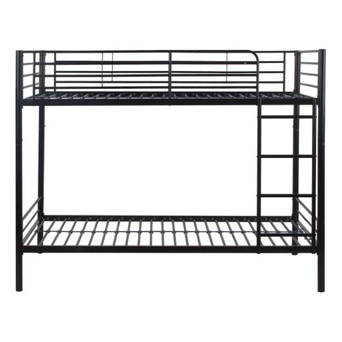 Lit superposé 2x90x190 cm URBAN 3 métal noir