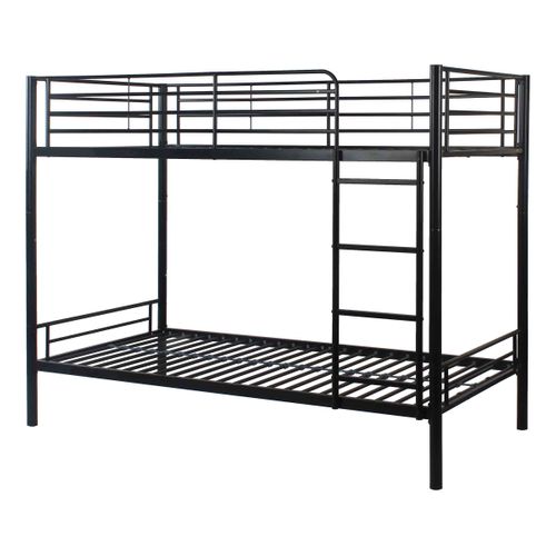 Lit superposé 2x90x190 cm URBAN 3 métal noir