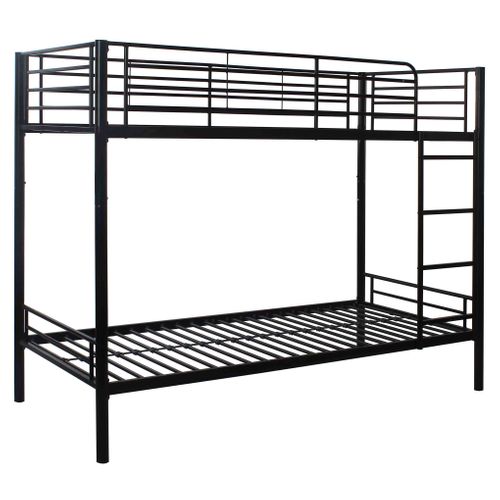 Lit superposé 2x90x190 cm URBAN 3 métal noir