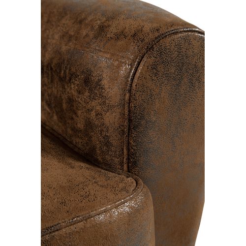 Fauteuil Vintage  CLUB tissu microfibre marron