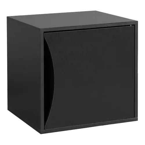 Cube 1 porte NEXT 3 noir vue 3/4